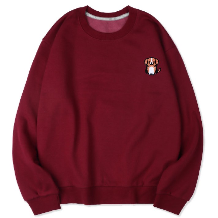 
                                                        벤힛 댕댕패밀리 뭉키 자수 세미 오버핏 특양면 맨투맨
                                                    