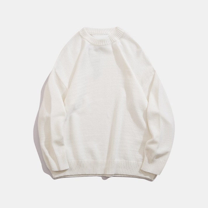 디커스텀 남녀공용 루즈핏 라운드넥 니트 스웨터