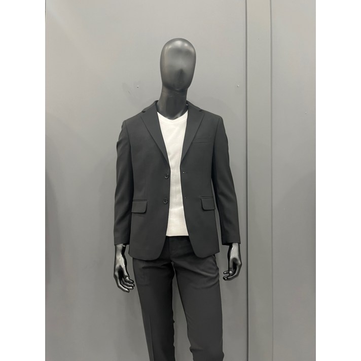 트루젠 남자 여름 시원한 블랙 컬러 사방스판 세미정장 OSTJP0903