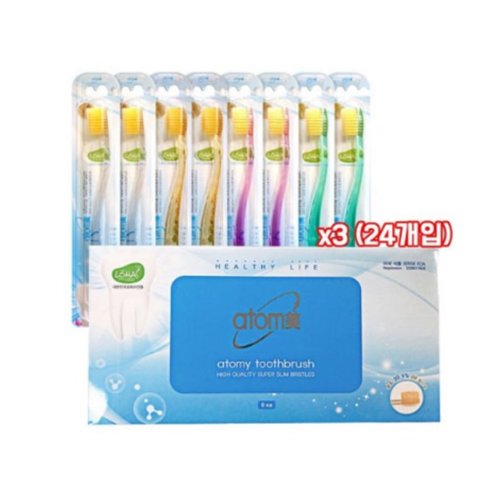 애터미 칫솔, 3개, 24개입