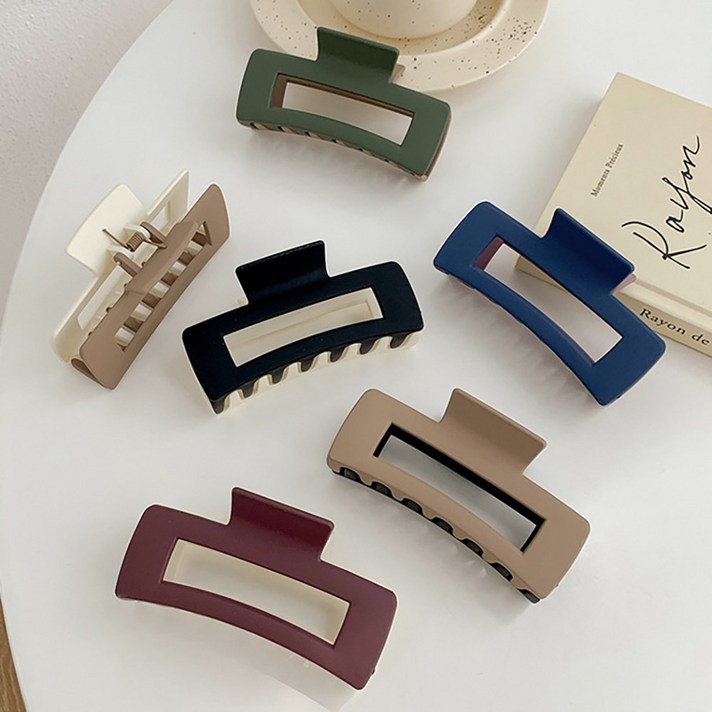 로라랜드 배색 집게 머리핀 6개 1세트