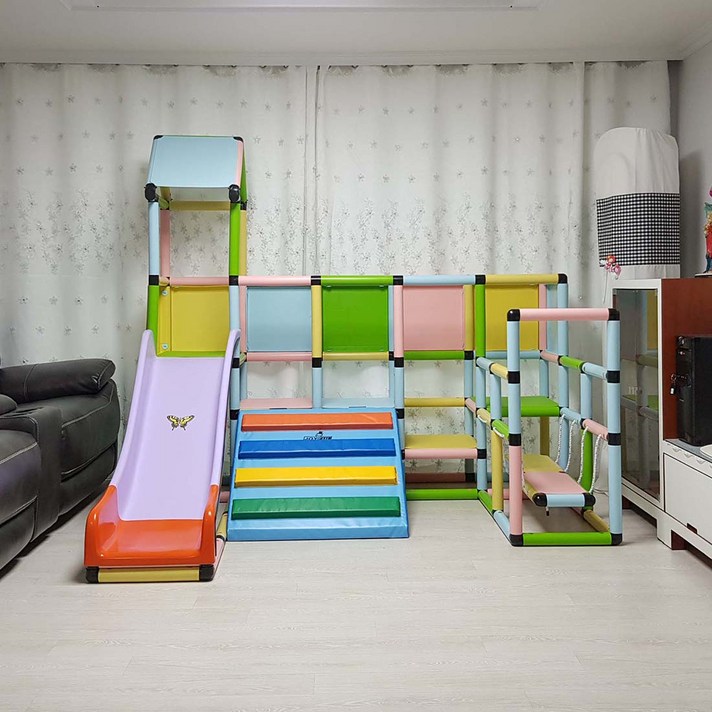 조이풀(JOYFUL) JYF116 정글짐 미끄럼틀 실내 놀이터 볼풀장, 원색