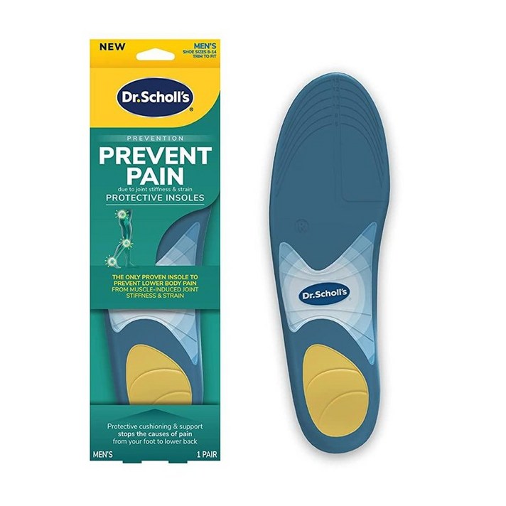 Dr. Scholl's ® 통증 방지 하체 보호 안창 1쌍 남성용 8-14 발 무릎 뒤꿈치 및 허리 통증으로부터 보호 인서트에 맞게 트림
