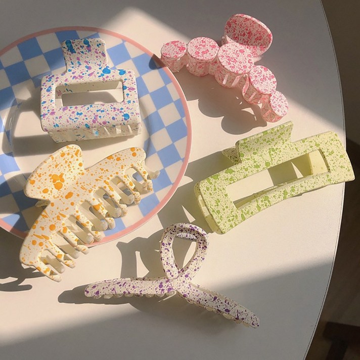 로라랜드 페인팅 집게 머리핀 5개 1세트