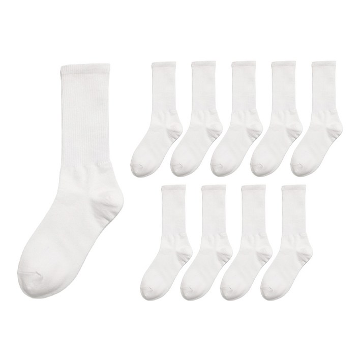 언더라인 남성양말 신사 긴목 롱 골지 스쿨크루삭스 10켤레세트(혼합선택가능)