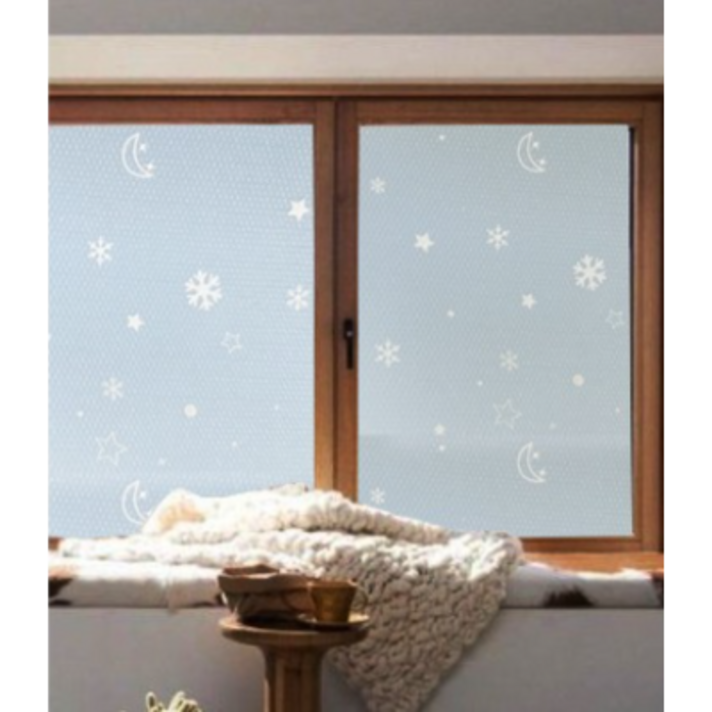 물없이 붙이는 노워터 7중 더블단열뽁뽁이 단열에어캡, 투명 별이빛나는밤에