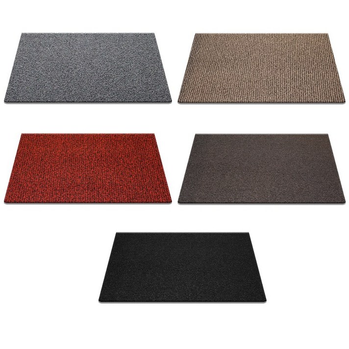 순수 코일 현관매트 100 x 120 cm 두께 20mm, 그레이 + 블랙, 1개