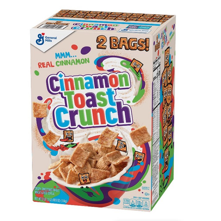 제너럴밀스 시나몬 토스트 크런치 시리얼 대용량 2팩 세트 1.4kg