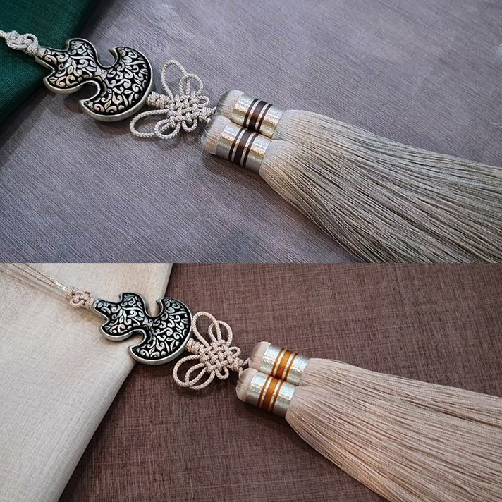 한복노리개 당초 은은한 자연색상 혼주노리개