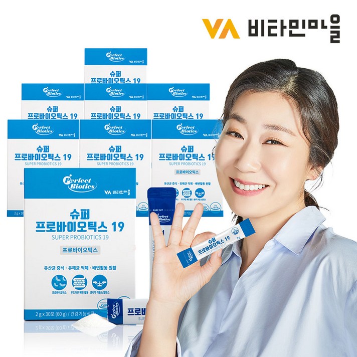  비타민마을 퍼펙트바이오틱스 슈퍼 프로바이오틱스19 생 유산균 8박스 8개월분, 60g, 8개 