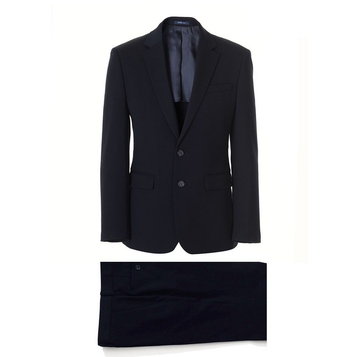 [바쏘옴므]네이비 울혼방 플레인 솔리드 셋업 세트(WSV1MJ01AWSV1MP01A)