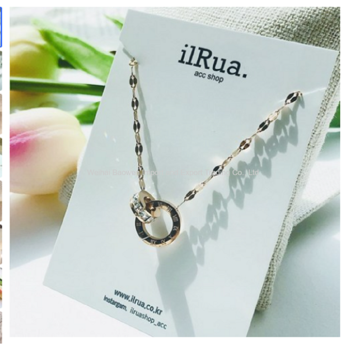 일루아샵 [써지컬스틸] 여리체인! 로마써클 목걸이(3color) 목걸이