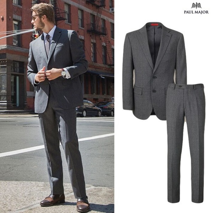 [폴메이저] 폴메이저 어반 체크 그레이 수트 JMFJ6504