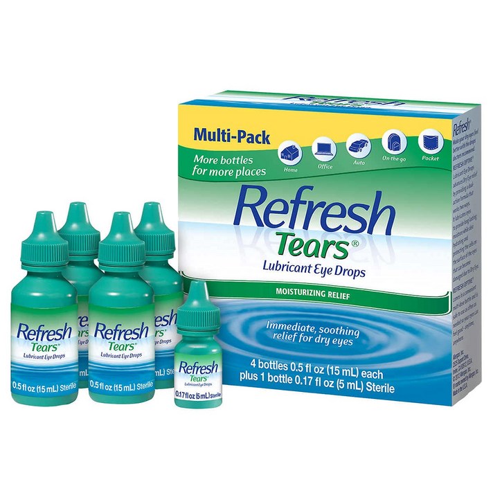 인공눈물 점안액 4개 세트 Refresh plus Eye Drop
