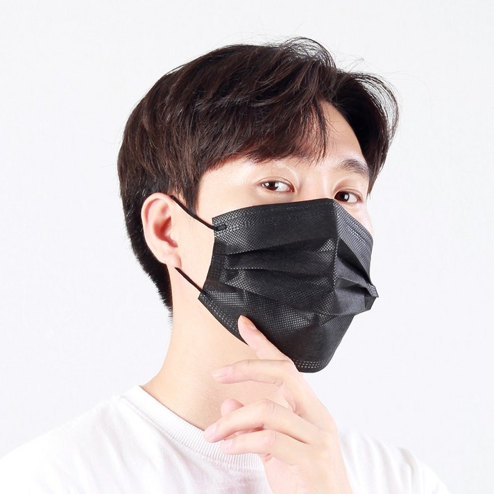 XXL 국산 특대형 마스크 대단한마스크, 1개, 블랙 30매