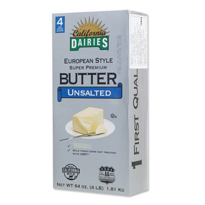 코스트코 캘리포니아 유러피언 무염버터 1.81kg (아이스박스 무료포장)/ 유러피안 무염 버터, 아이스박스+아이스팩