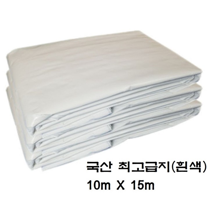 한국조달산업 PVC 타포린 바람 막이 방수 천막 옥상 천막천 천막사 캠핑, 최고급지(흰색) 10m X 15m, 1개