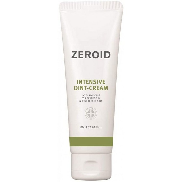 ZEROID 인텐시브 연고 크림 / 2.70 Fl Oz 80ml / 심하게 건조하고 건조하고 가려운 피부를위한 수분 공급, 1