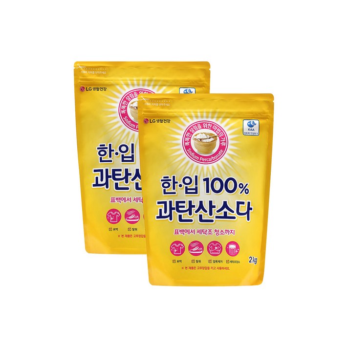  한입 100% 과탄산소다 리필형, 2개, 2kg 