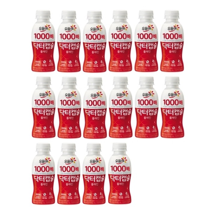 빙그레 닥터캡슐 1000배 플레인 요구르트 130ml x 16개