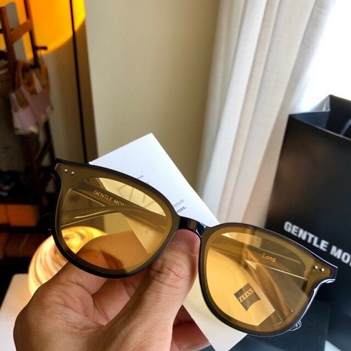 남성과 여성을위한 동일한 스타일의 새로운 GENTLE LANG 한국 디자이너 선글라스 패션 라운드 아세테이트 안경 6