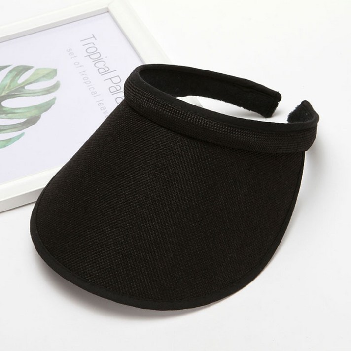 심플 모노 와이드 썬캡 블랙 여성용