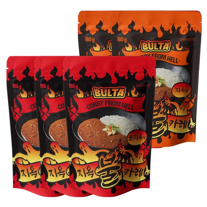 [5봉구성] 불타 지옥불카레 불지옥맛 3봉+지옥맛2봉