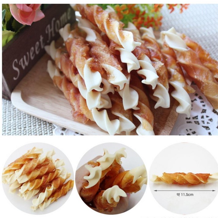 턱관절 이갈이 연어 치킨 생선껌 18개입 맛있는고양이간식 링