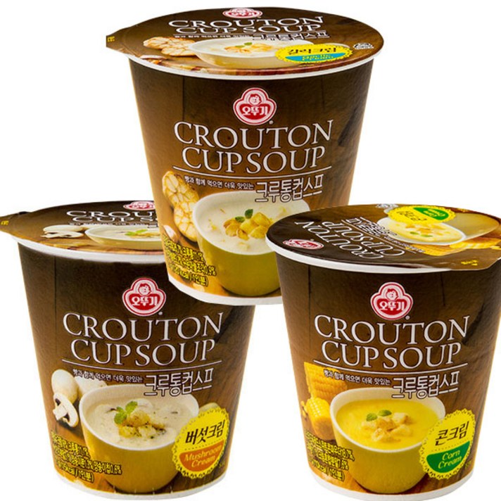 속편한 오뚜기 크루통 컵스프 크림 컵 27g 4개, 콘크림컵