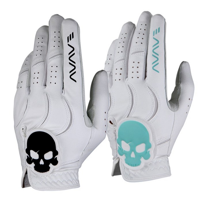 어베이브 스컬 남여공용 콤비양피 골프장갑