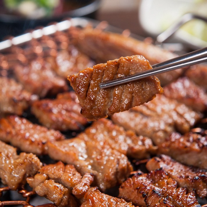 고기가좋다 숯불 양념 돼지 수제 갈비 국내산 돼지갈비 밀키트 300g 1+1, 2개 