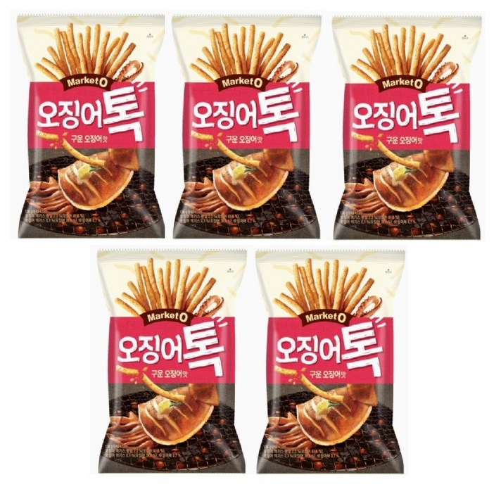 오리온 마켓오 오징어톡 136g, 5개