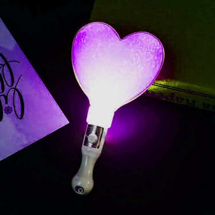 홀LET렛LED 야광 하트봉 퍼플 LED야광응원봉 콘서트봉 파티 응원봉 LED파티봉_WU뿀쀠+RKEE, 홀L상품, 홀L상품