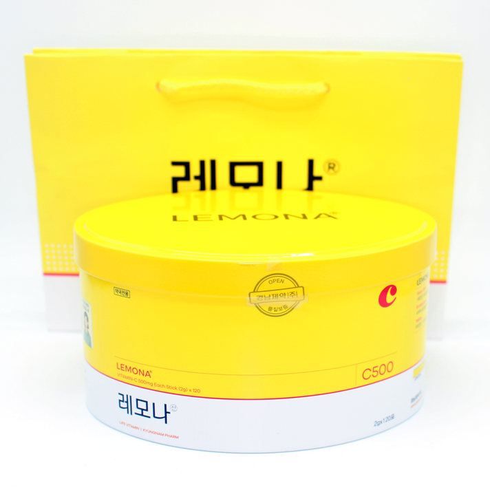 [경남제약] 레모나 산 (2g x 120포) + 선물용 쇼핑백, 120포