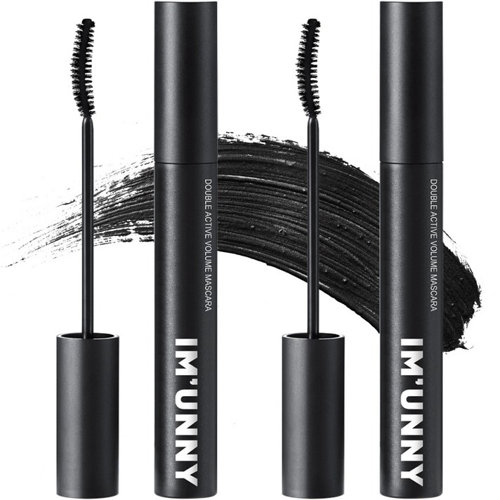 아임유니 더블 액티브 볼륨 마스카라 8.5g, 킬블랙, 2개