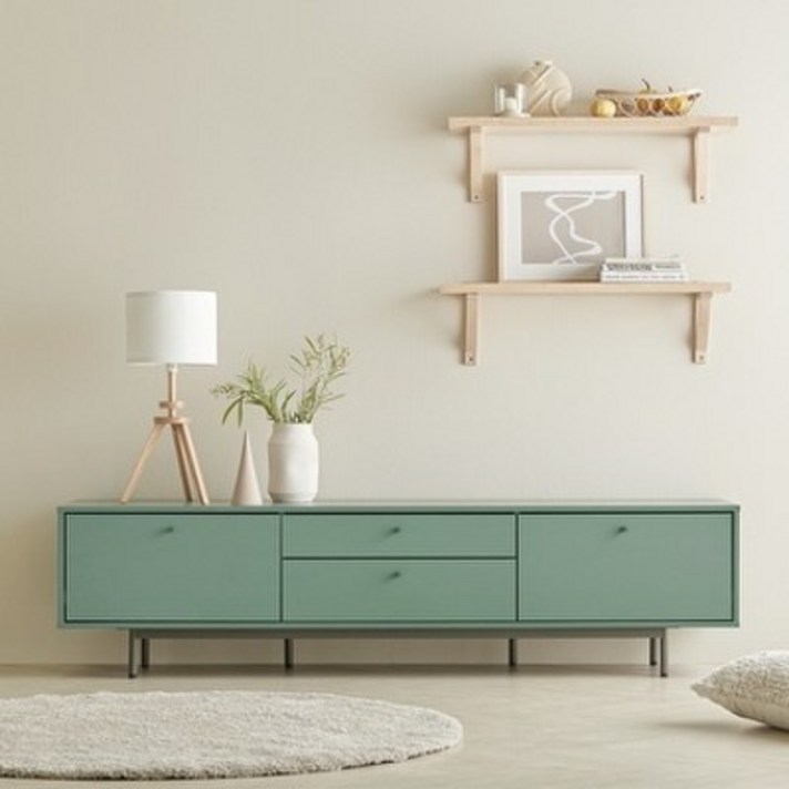 [12월 이벤트] 한샘 클린트 모던 거실장 180cm 서랍형_그린