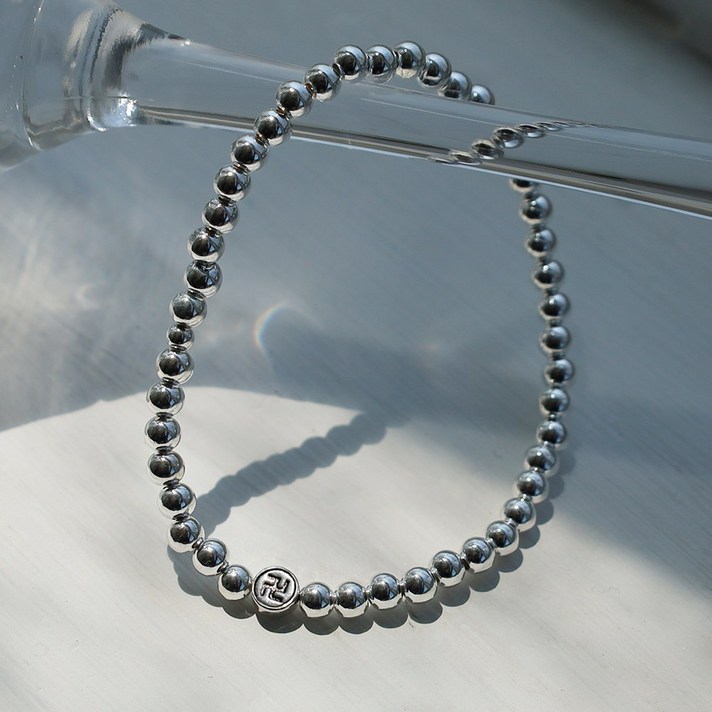 만자 은볼 밴딩 팔찌 925실버 데일리 심플 은팔찌 4mm