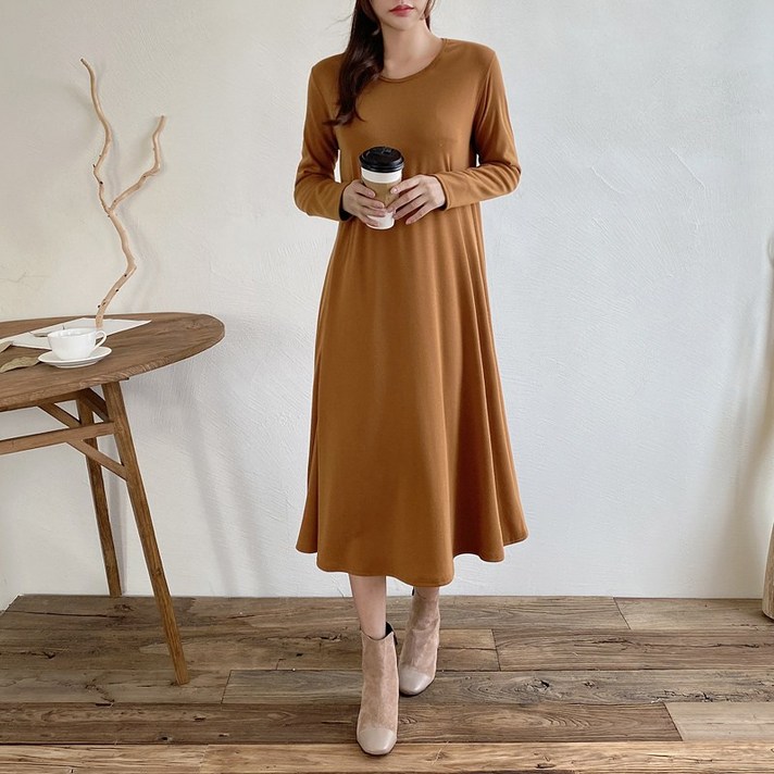 [아이엠수]데일리 기모 후레아원피스