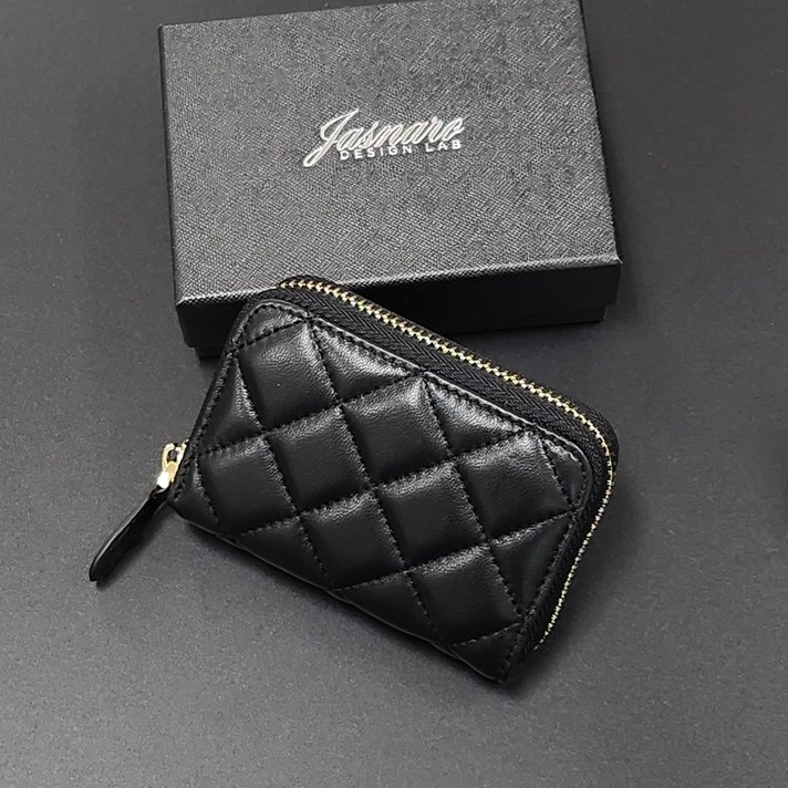 [자스나로 BRO-3] 아코디언 카드지갑 지퍼 동전 키링 NFC 교통카드 중복인식 방지특허