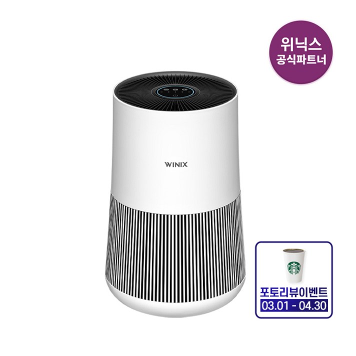  [공식인증점] 위닉스 공기청정기 타워엣지컴팩트 화이트 AT5M200-MWK, 단품 