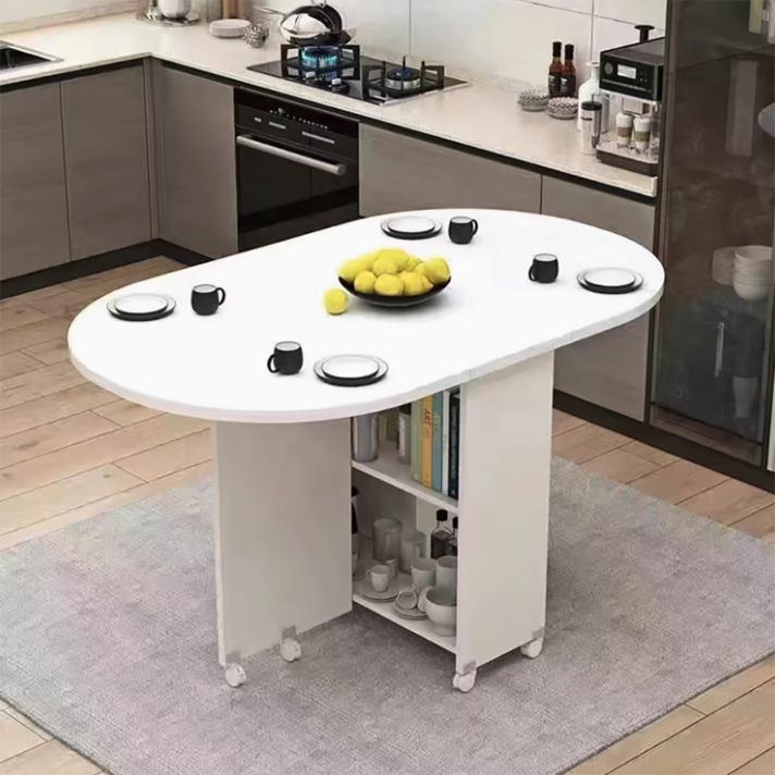 확장형 접이식 식탁 테이블 4인용 식탁 원형 2인용 카페 원목 직사각형 타원형