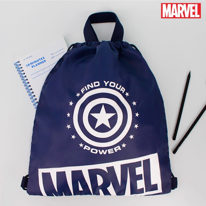 신발주머니 캡틴 심플로고 조리개 보조가방 초등학생 남아실내화가방 입학준비물 신학기선물 1학년 2학년 실내화가방