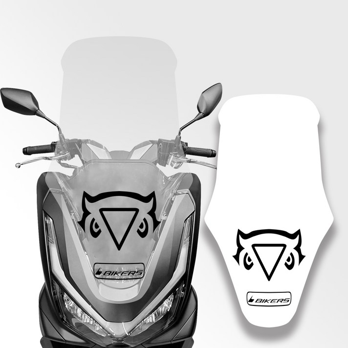 바이커스 혼다 PCX125 2025년2026년 튜닝 미들 윈드스크린 바람막이 클리어, 1개