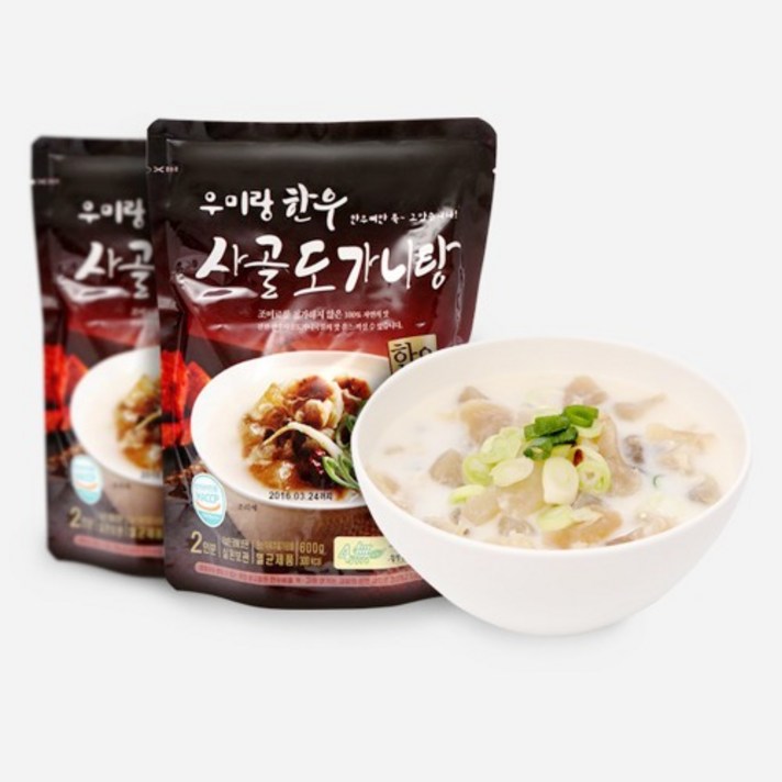 우미랑 한우 사골도가니탕 600g 4봉