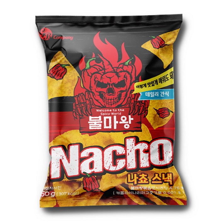 불마왕 나쵸 60g 8개입 매운나쵸 스낵 과자, 8개