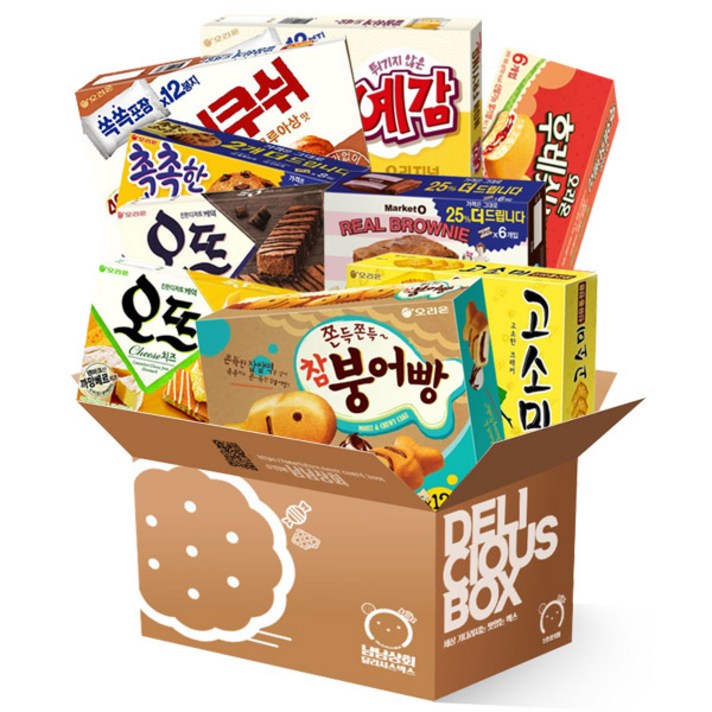  냠냠상회 맛있는 오리온 과자세트 9가지구성+냠냠상회전용박스포장발송, 9종 , 1세트, 1세트 