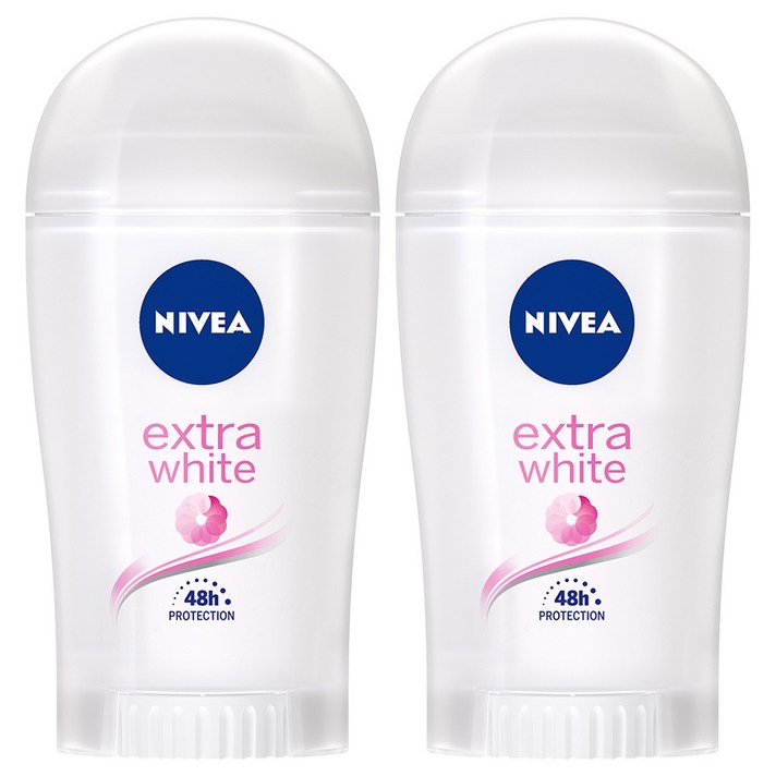 니베아 데오드란트 엑스트라 화이트 스틱타입, 40ml, 2개