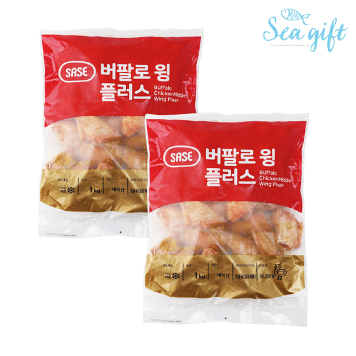 [씨기프트]사세 버팔로 윙1kg/스틱1kg 에어프라이어 안주 치킨, 버팔로 윙 1kg + 버팔로 윙 1kg