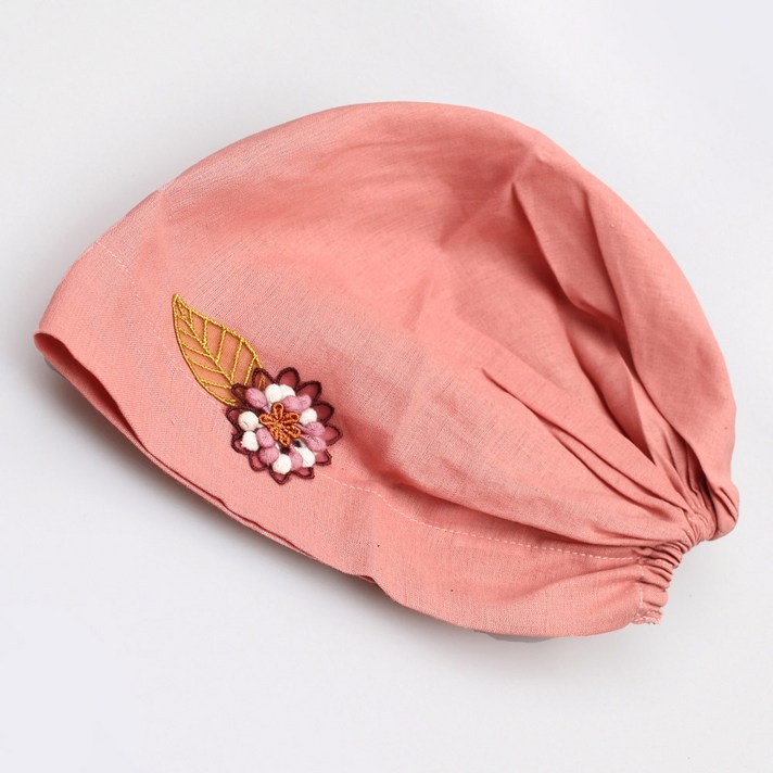 베리플로피 여성 조리모 면 린넨 원플 비니 두건