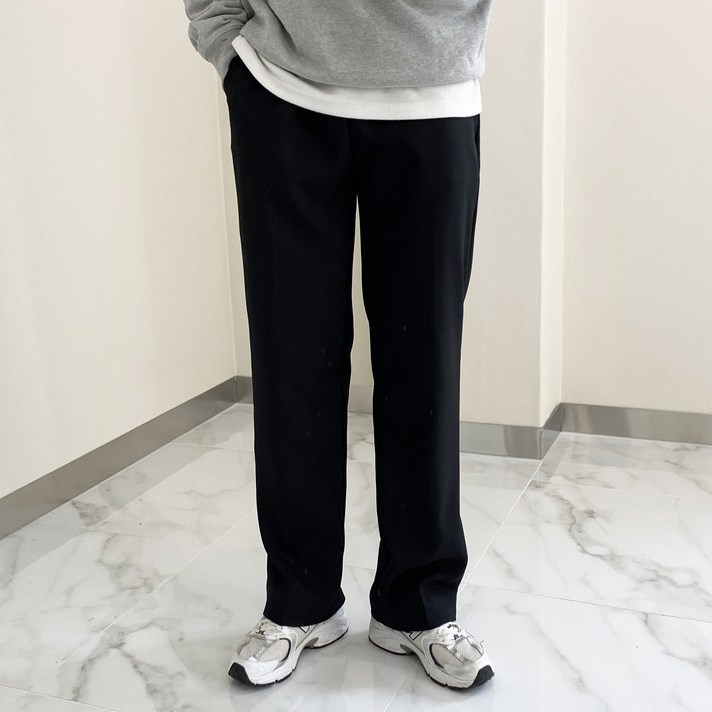 데일트 남성용 와이드 밴딩 슬랙스